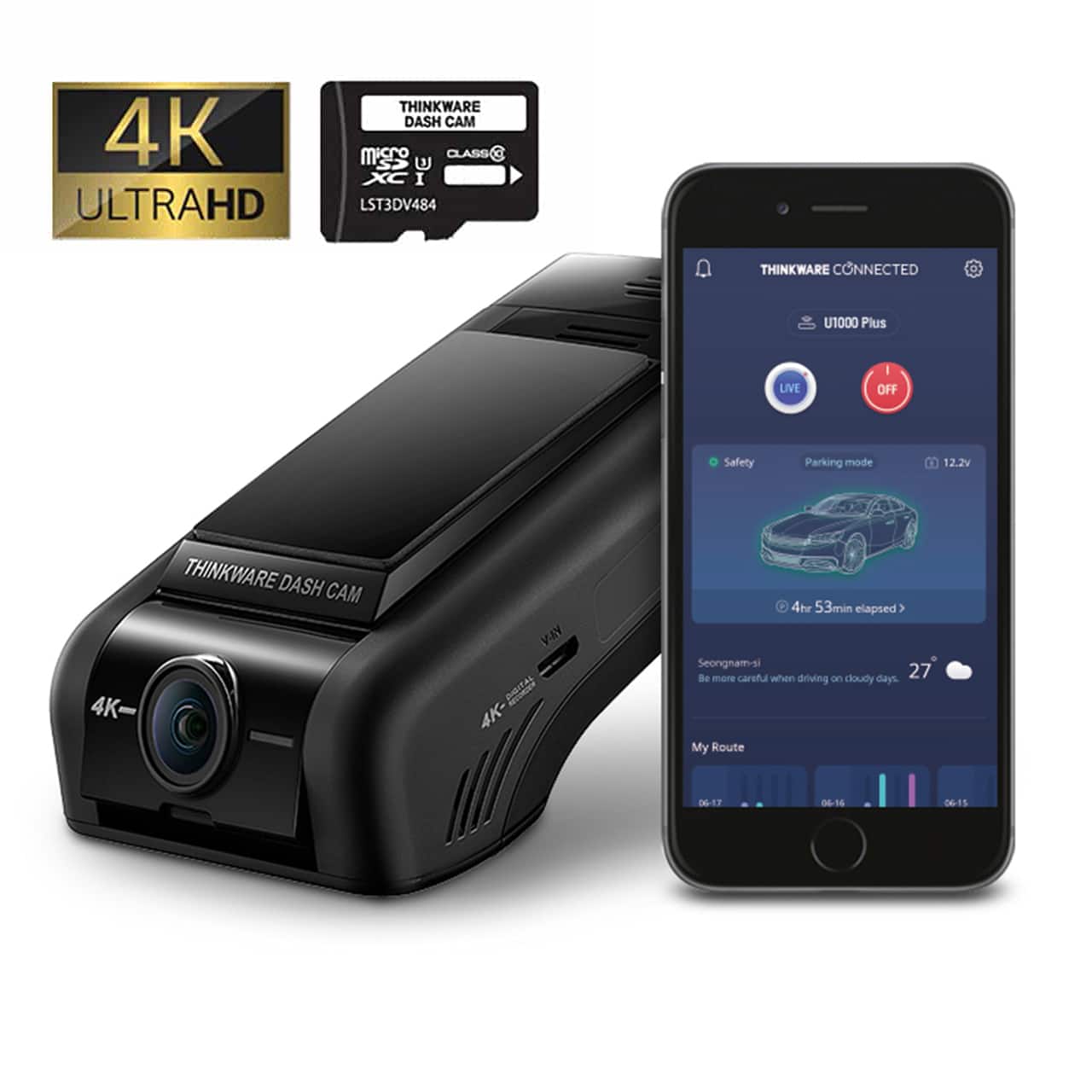 thinkware U1000PLUSGL22CH64GBH U1000 Plus 64GB UK 2CH (HW)